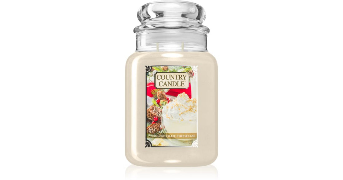 Country Candle Tarta de queso con chocolate blanco 737 g vela perfumada