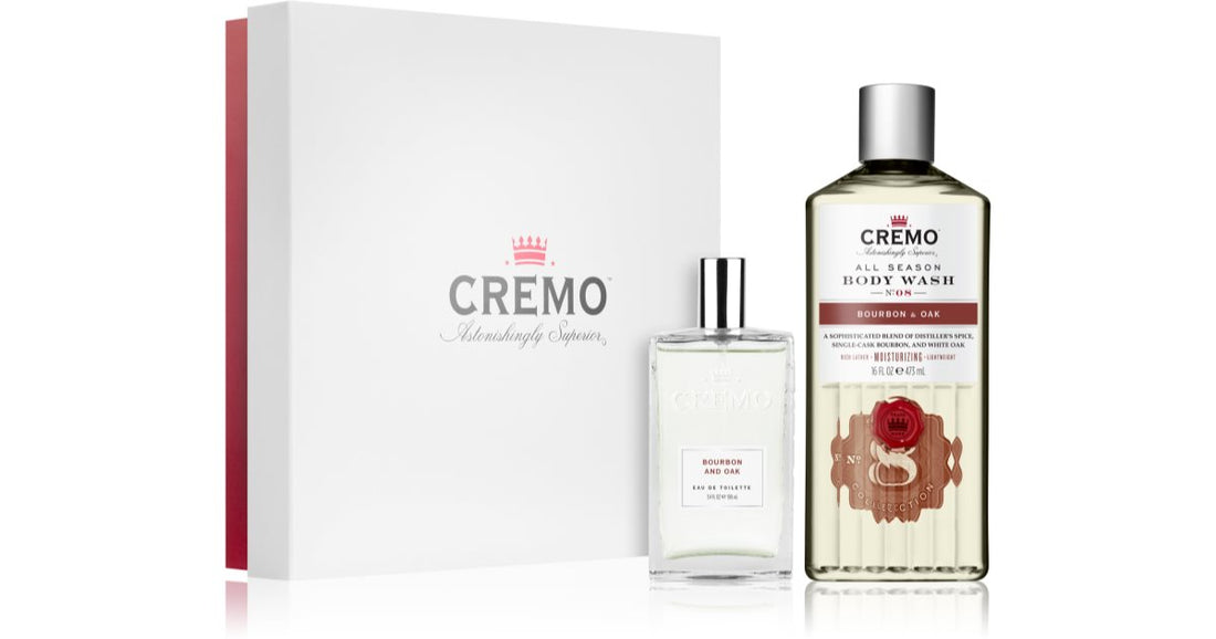 Cremo Sett Bourbon og Eik 100ml + 473ml