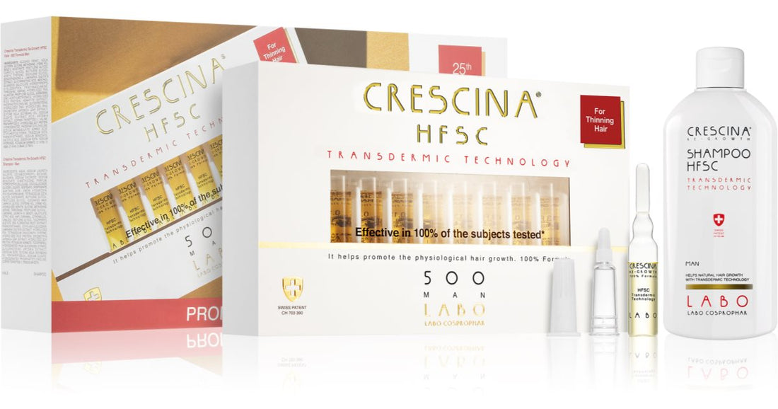 Crescina Transdermic 500 Re-Growth coffret cadeau 500 (pour stimuler la pousse des cheveux) pour homme