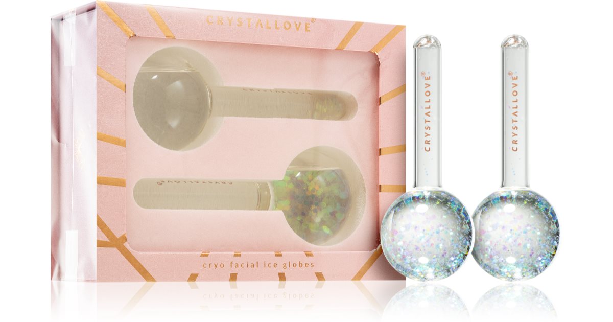 Crystallove Cryo Cryolift Ice Globes Instrumente de masaj facial cu cristale 2 buc