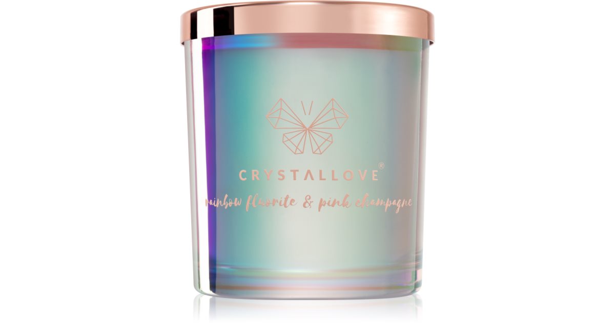 Crystallove Vela perfumada Fluorita Cristalizada Rainbow 220 g