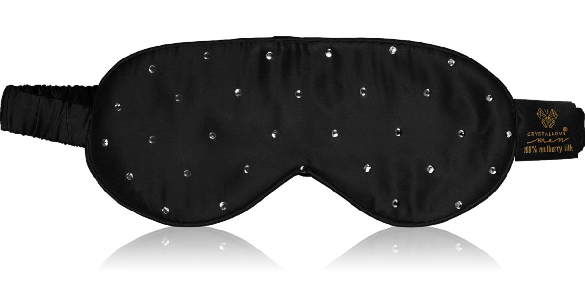 Crystallove Soie cristallisée Maschera yeux de nuit noirs 1 pc