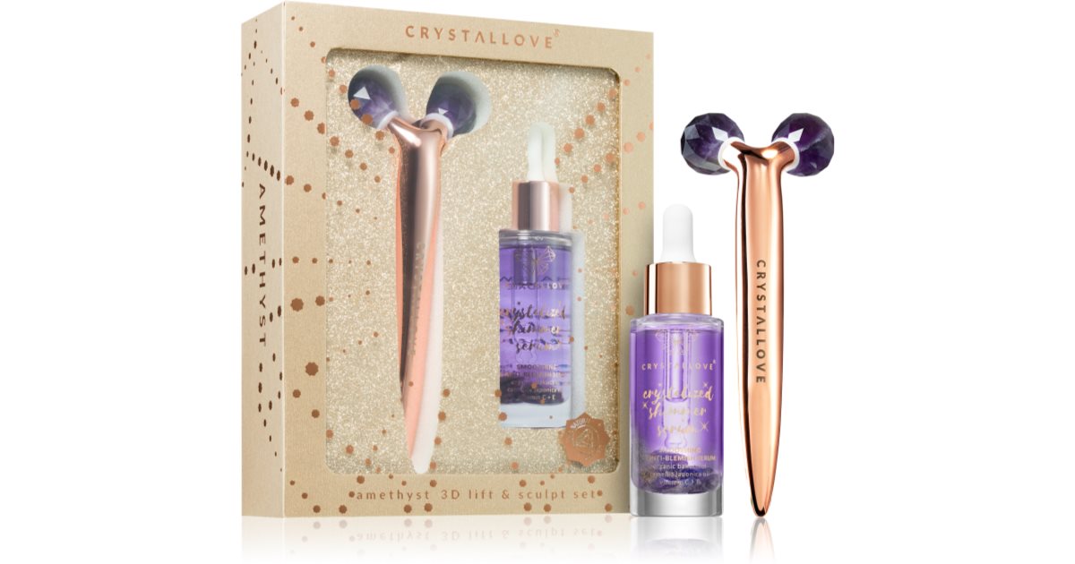 Crystallove Golden Amethyst 3D Lift &amp; Sculpt Set (for perfect skin) 1 pc