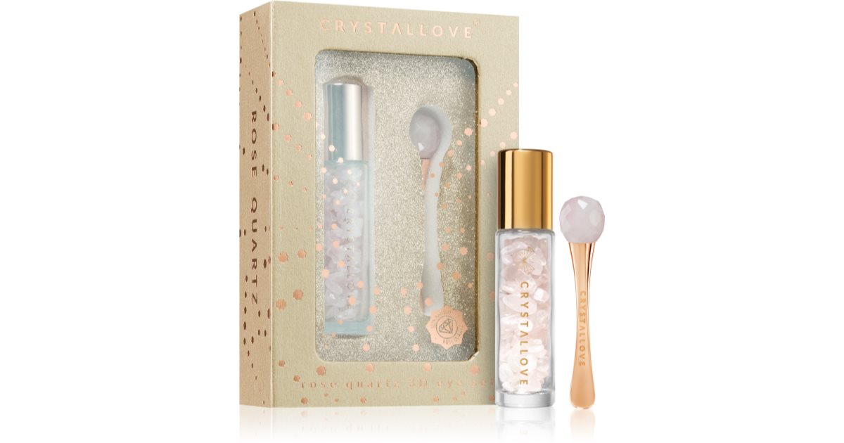 Crystallove Gouden Rozenkwarts 3D Set (voor de oogcontour) 1 st