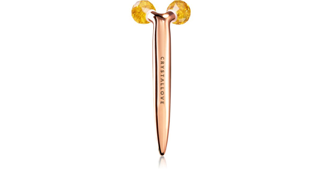 Crystallove Milky Amber 3D Lift &amp; Sculpt Facial Roller attrezzi per i massaggi per il viso 1 pz