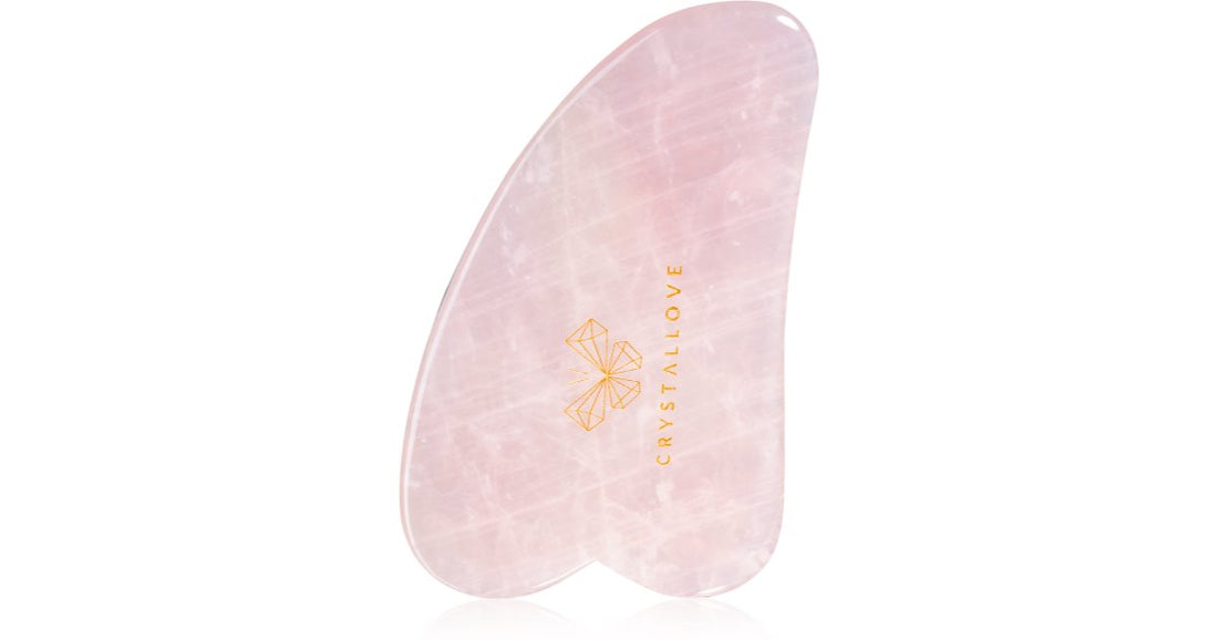 Crystallove Rose Quartz Gua Sha attrezzi per i massaggi 1 pz