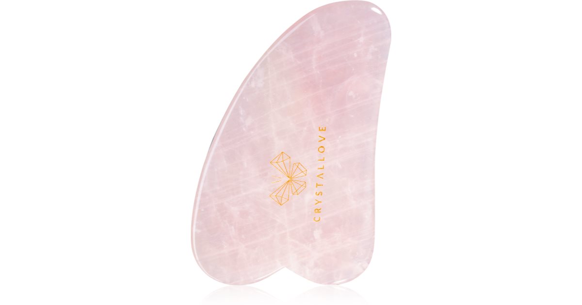 Crystallove Cuarzo Rosa Gua Sha herramientas de masaje 1ud