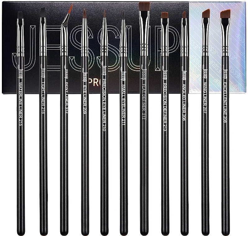 Set di pennelli per trucco, T324, 11 pz. Jessup Pro Eyeliner Brush