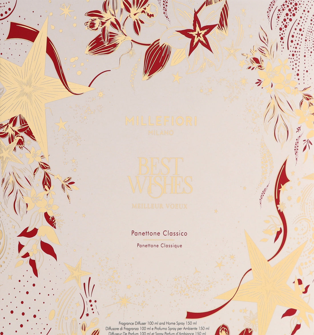 Set Millefiori Milano Best Wishes Panettone Classico (room/spray/150ml + diff/100ml)