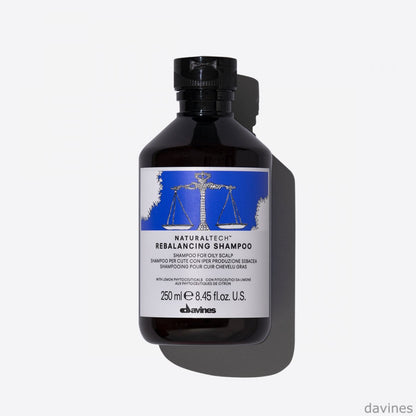Davines Naturaltech Rebalancing Shampoo šampon pro hloubkové čištění pro mastné vlasy 250 ml