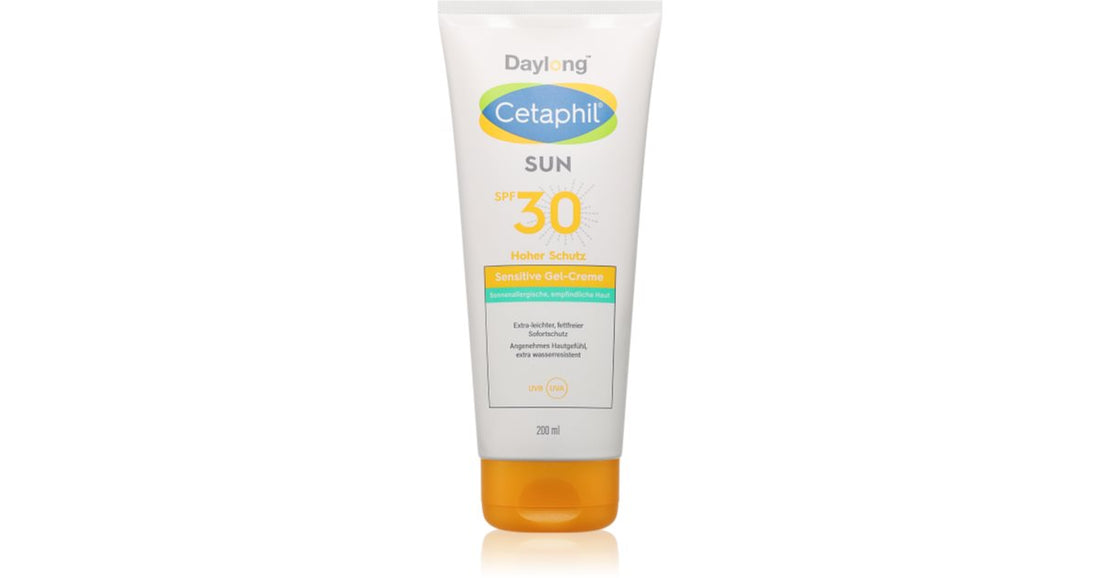 Cetaphil SUN Sensitive kevyt suojavoide-geeli herkälle iholle SPF 30 200 ml