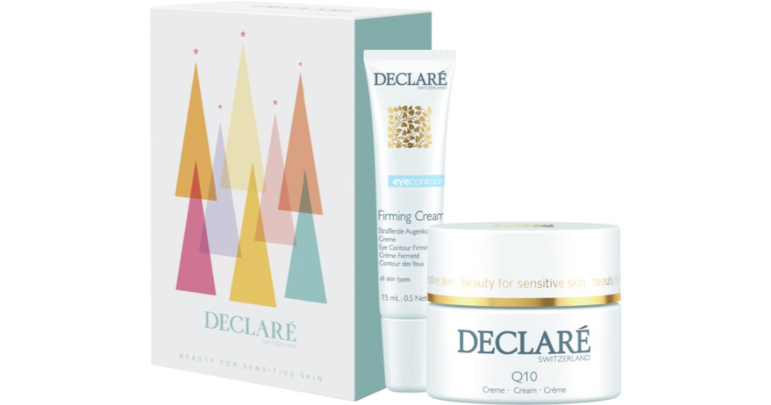 Declaré Coffret Age Control pour rajeunir la peau Crème visage raffermissante Q10 50 ml + crème lissante contour des yeux 15 ml