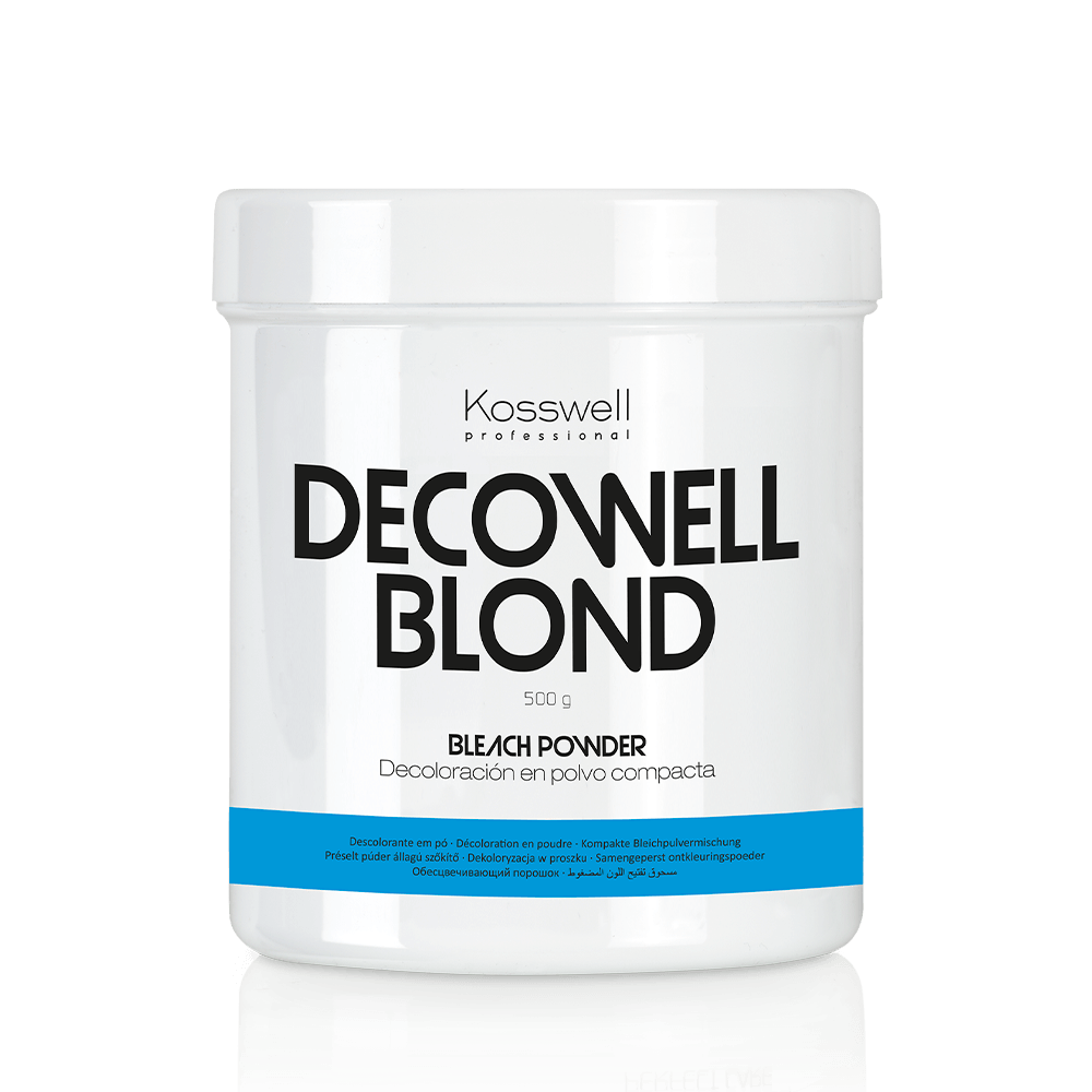 Polvere decolorante capelli, blu Kosswell Professional Decowell Blond 500 g