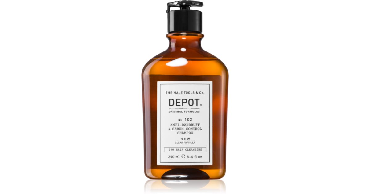 Depot No. 102 Antiforfora e controllo del sebo Shampoo riequilibrante per cuoio capelluto grasso 1000 ml