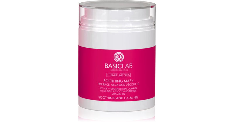 BasicLab Dermokosmetikk Complementis maschera lindrende for rød og irritert hud 50 ml 