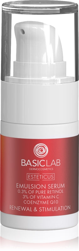 BasicLab Dermocosmetics Esteticus uudistava yöemulsio 0.3% Pure Retinol 15 ml 