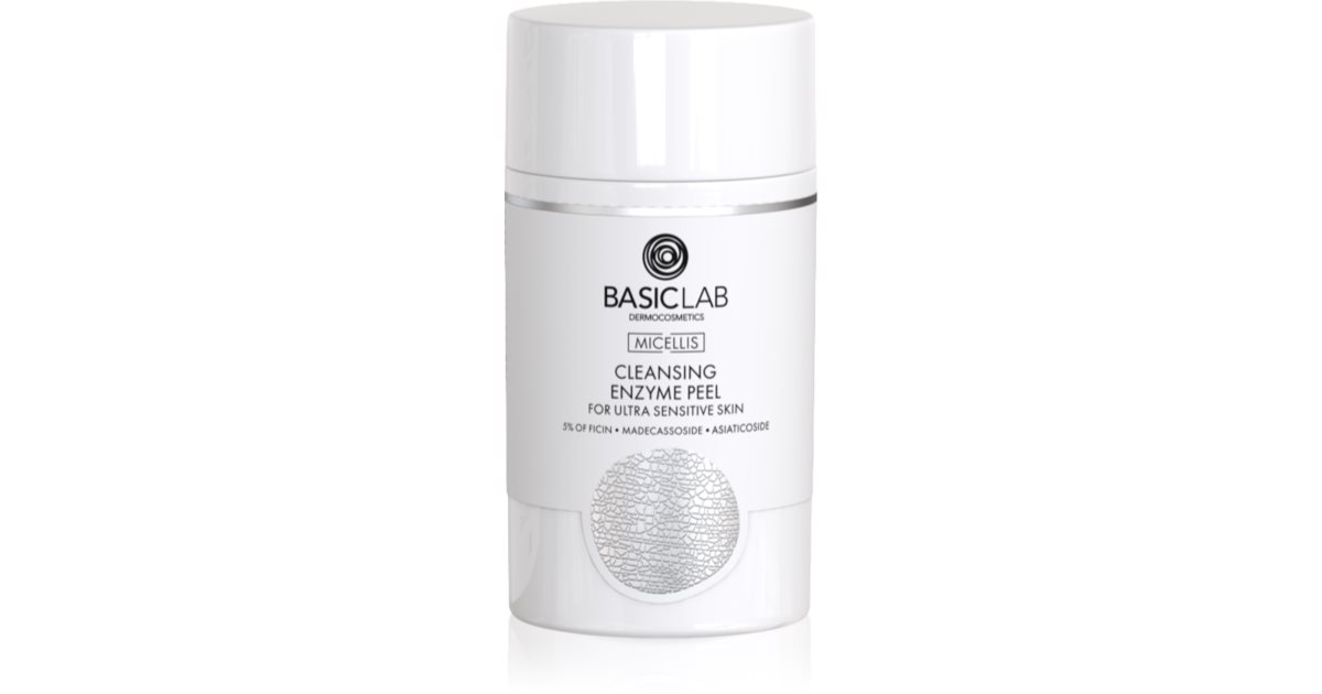 BasicLab Dermocosmetics: Scrub Micellare Delicato agli Enzimi per Pelli Altamente Sensibili (35g)