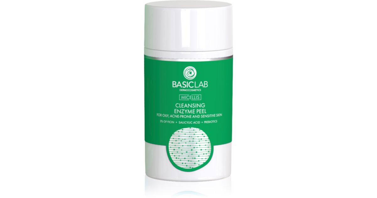 BasicLab Dermocosmetics: Scrub Micellare Enzimatico per Pelli Grasse e Problematiche (35g)