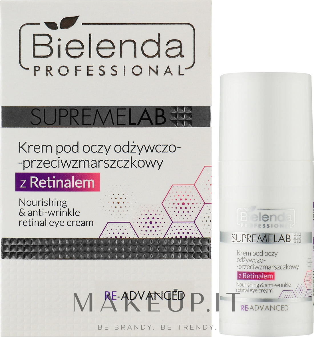 Crema contorno occhi al retinolo Bielenda Professional Supremelab Re-Advanced Nourishing &amp; Anti-Wrinkle Eye Cream 15 ml