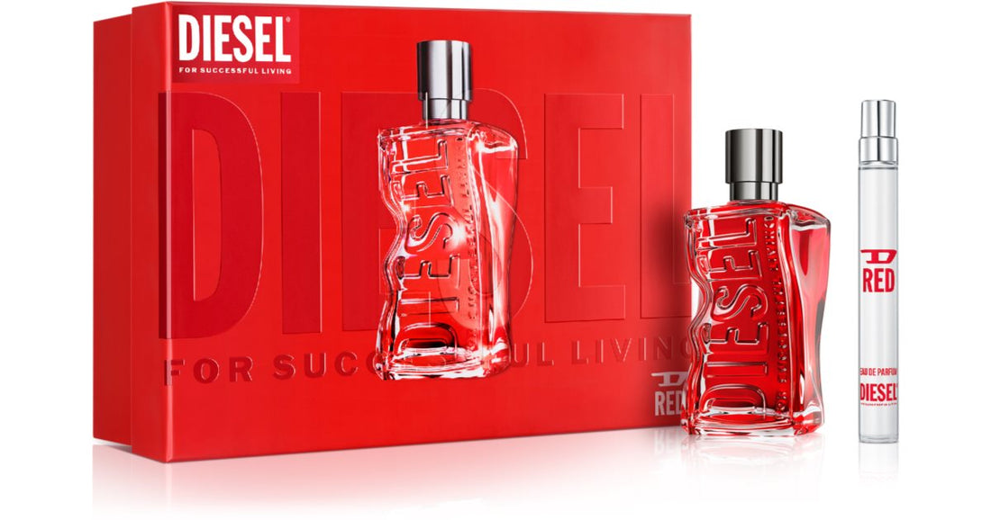 Diesel D RED dárková krabička parfémovaná voda pro muže 50ml + 10ml