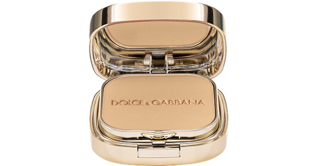 Dolce&amp;Gabbana The Foundation Perfect Matte Powder mattifying powdery foundation με καθρέφτη και χρώμα απλικατέρ Νο 110 Caramel 15 g