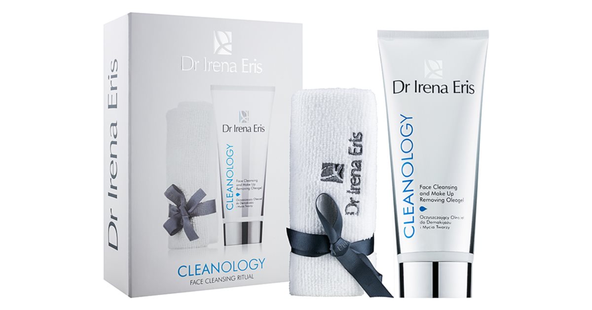 Dr Irena Eris Caixa presente Cleanology para limpeza perfeita da pele creme-gel de limpeza facial 175 ml + toalha 1 un.