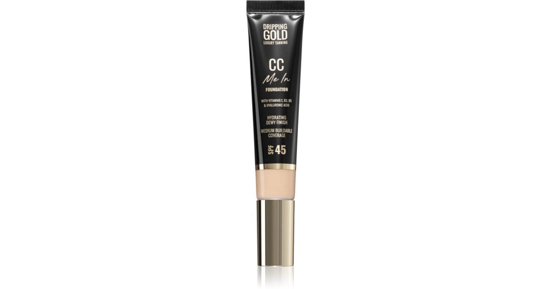 Dripping Gold CC Me In fond de teint léger SPF 45 couleur 02 Fair 32 ml