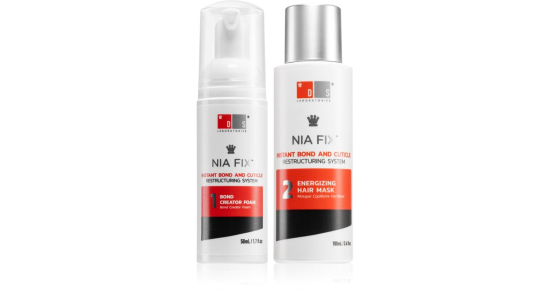 DS Laboratories NIA FIX trattamento rigenerante per capelli rovinati 2 pezzi