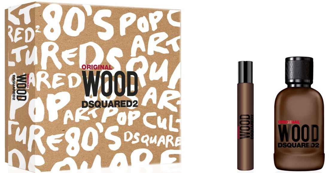 Dsquared2 Originální dárková krabička Wood pro muže parfémovaná voda 100ml + 10ml