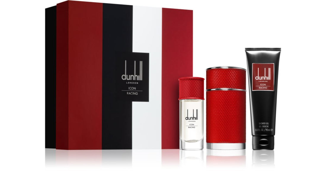 Dunhill Icon Racing Röd presentask för män Dunhill Icon Racing RED EDP M 100 ml Eau de Parfum 100 ml + resespray 30 ml + duschgel för män 90 ml