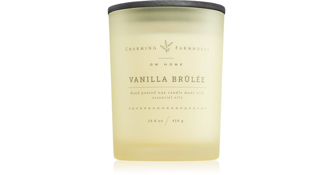 DW Home Charming Farmhouse vela perfumada Vanilla Brûlée 414 g