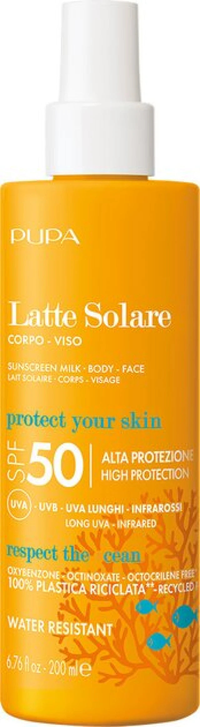 Latte solare per viso e corpo Pupa Sunscreen Milk High Protection SPF 50 200 ml