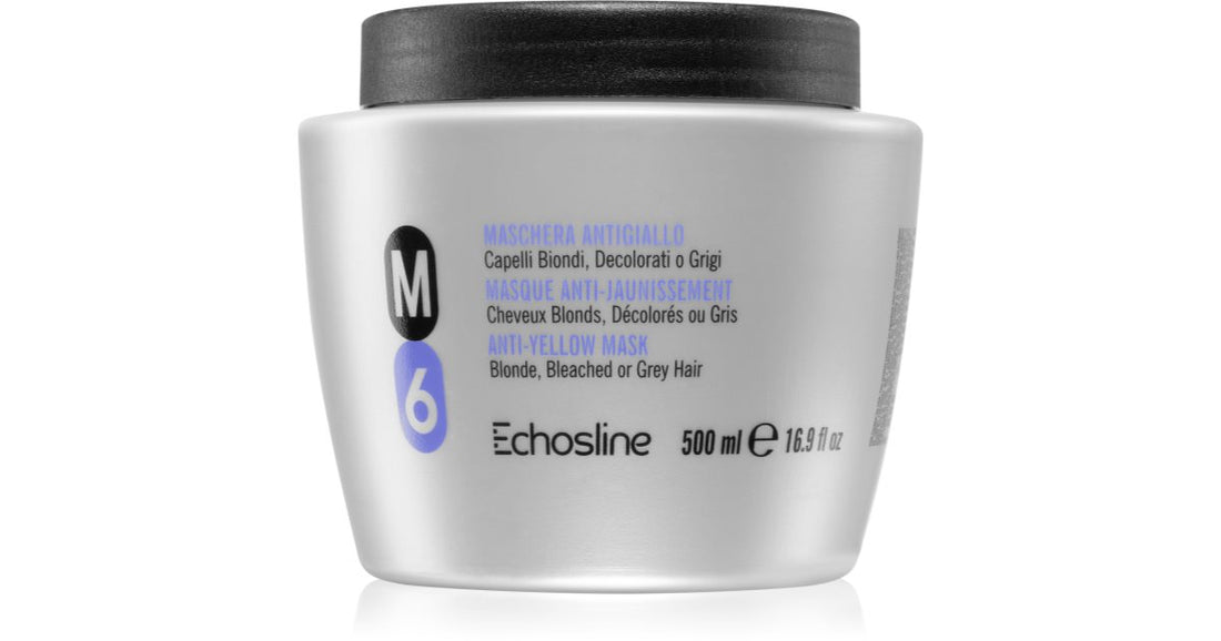 Echosline M6 maschera לנטרל שיער לגווני צהוב 1000 מ&quot;ל