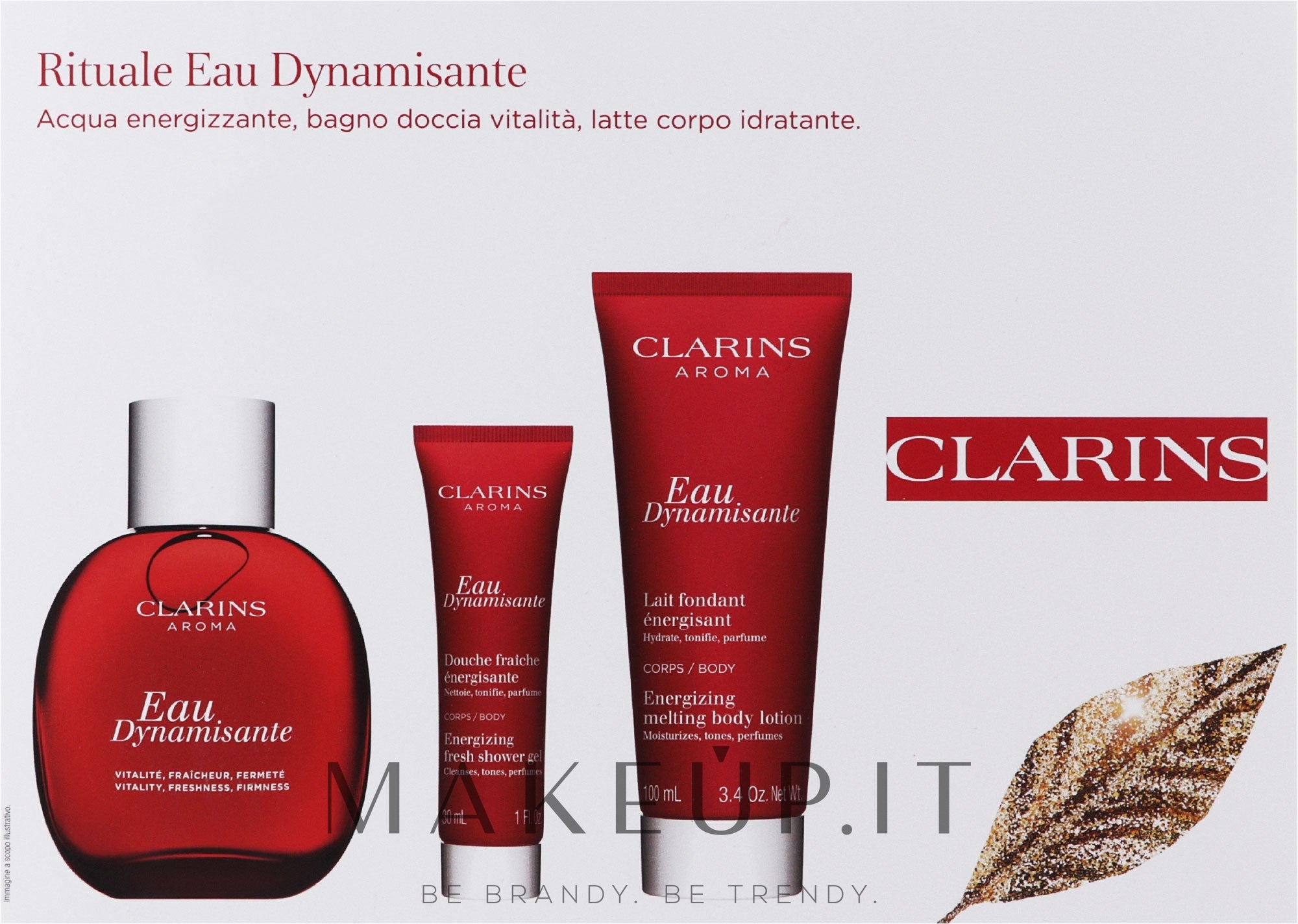Clarins Eau Dynamisante Set (edt/100ml + b/lot/100ml + sh/gel/30ml)