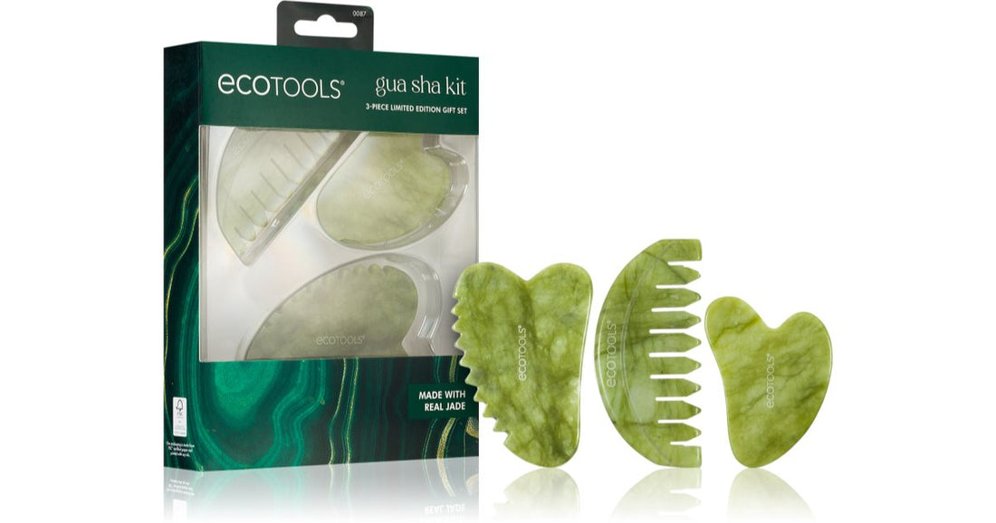 EcoTools Gua Sha Geschenkbox-Set (für Gesicht, Körper und Haare), 3-tlg