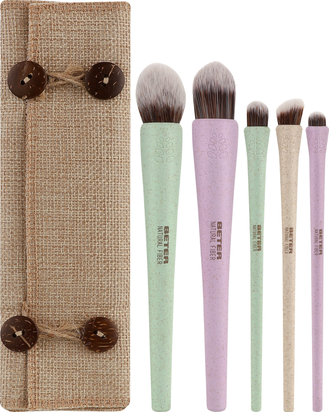 Set pennelli trucco, 5 pz Beter Natural Fiber Makeup Brush Set