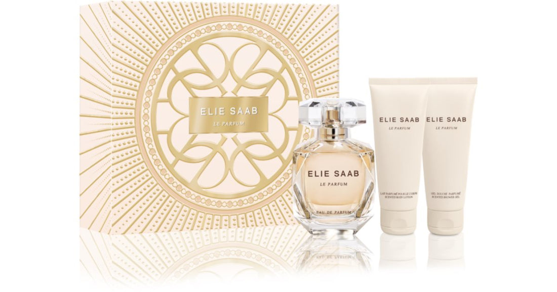 Elie Saab Подарочная коробка Le Parfum для женщин, парфюмированная вода для женщин, 90 мл + 75 мл лосьон для тела + гель для душа 75 мл