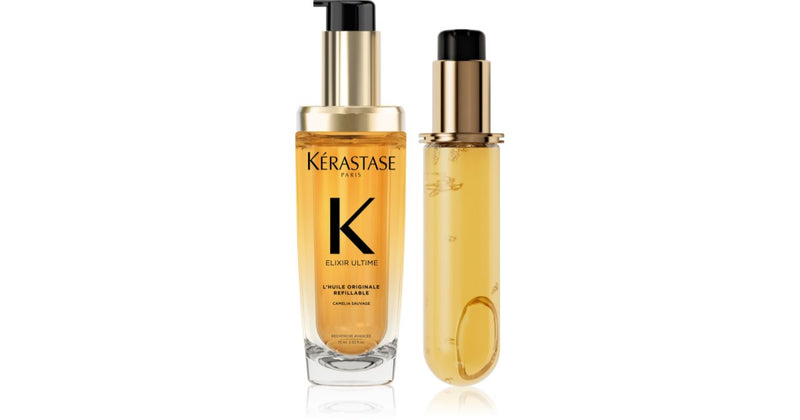 Kérastase Elixir Ultime L'huile Originale convenient pack for shiny and soft hair 2× 75 ml 