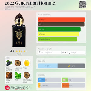 Stéphane Humbert Lucas 777 2022 Generation Man Uomo 50ml — Eau de Parfum