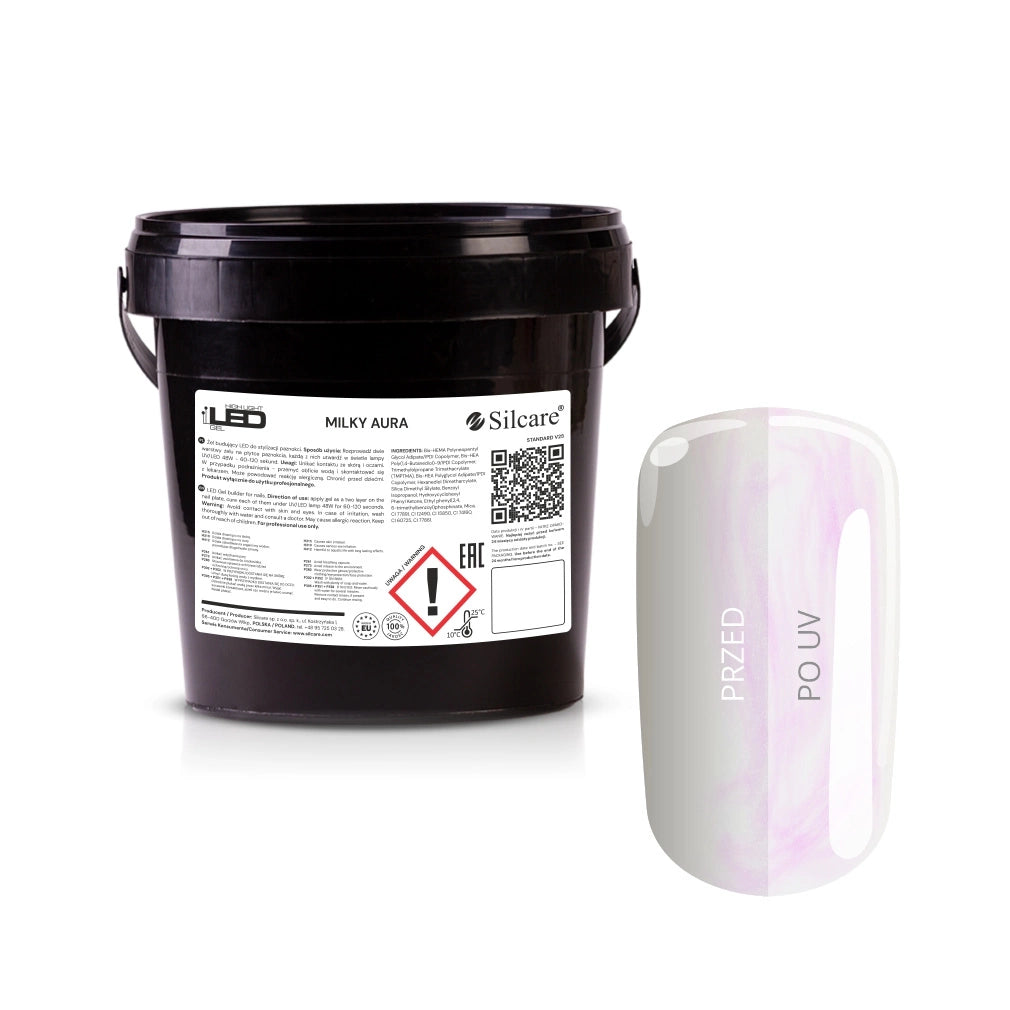 Gel per unghie Silcare High Light LED Milky Aura 1000 g