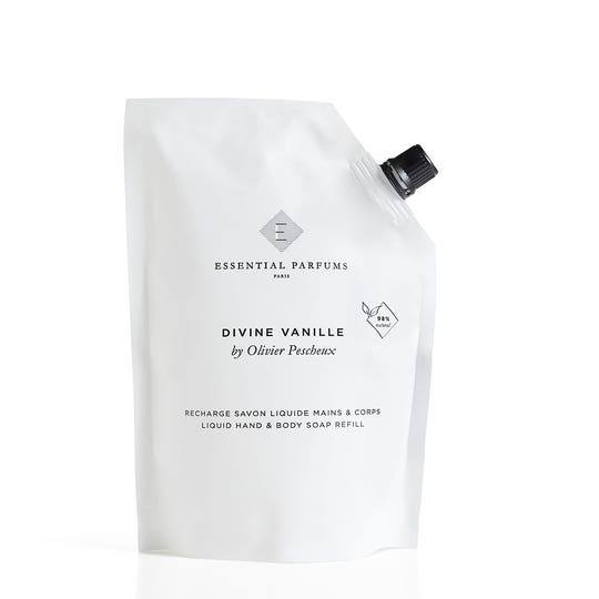 Essential Parfums Divine Vanille Savon Mains &amp; Corps Recharge 500 ml