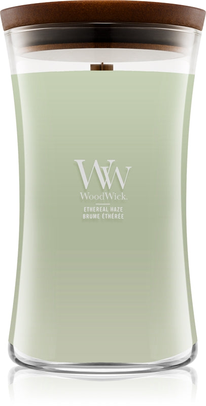 Woodwick Ethereal Haze candela profumata con stoppino in legno con stoppino in legno 610 g