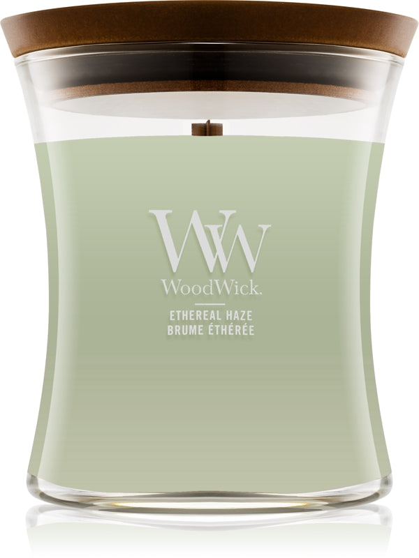 Woodwick Vela Perfumada Ethereal Haze com Pavio de Madeira 275g