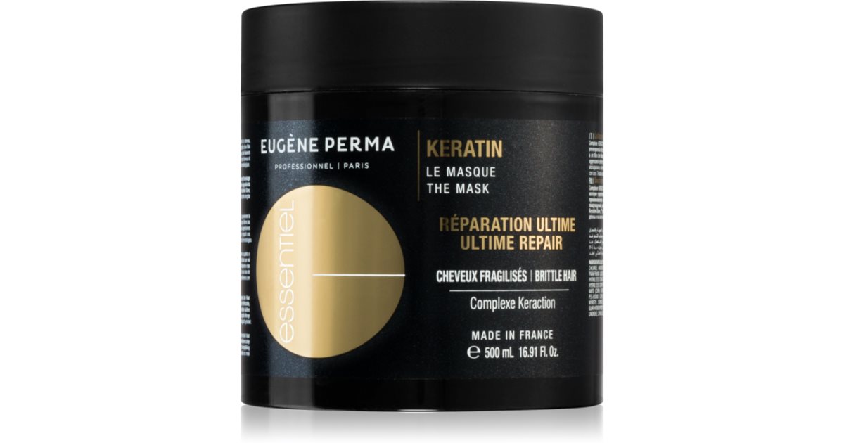 EUGÈNE perma Essential Keratin maschera vaurioituneille ja hauraille hiuksille 150 ml