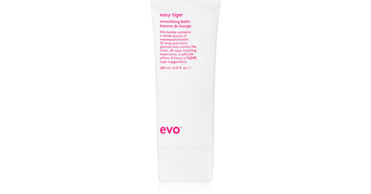 EVO Smooth Easy Tiger condicionador suavizante para cabelos rebeldes e crespos 200 ml