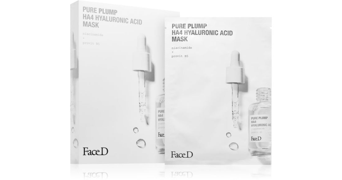 Face D نقي طبطب HA4 maschera الوجه مع حمض الهيالورونيك 5x17 مل