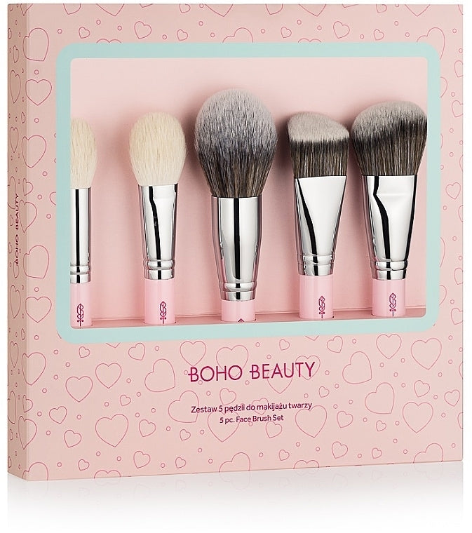 Boho Beauty Love Color Face Brush Set 5 pz. — set pennelli trucco, 5 pezzi