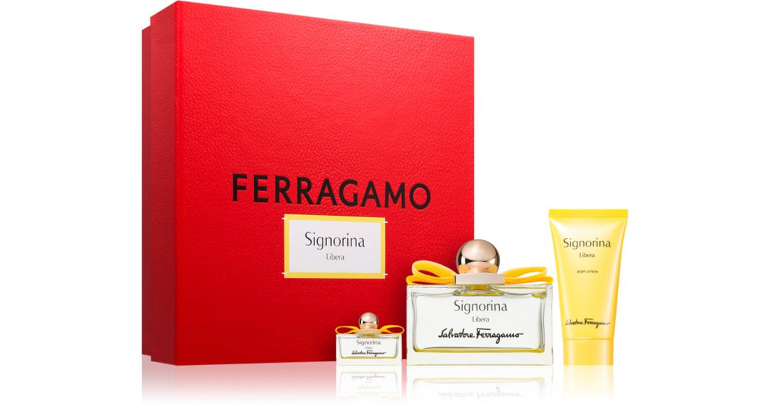 Ferragamo Signorina Libera naisten lahjarasia Ferragamo Signorina Libera EDP 100 ml + hajustettu vartalomaito 50 ml + EDP 5 ml