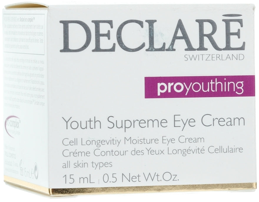 Crema contorno occhi per i primi segni del tempo Declare Pro Youthing Youth Supreme contorno occhi 15 ml