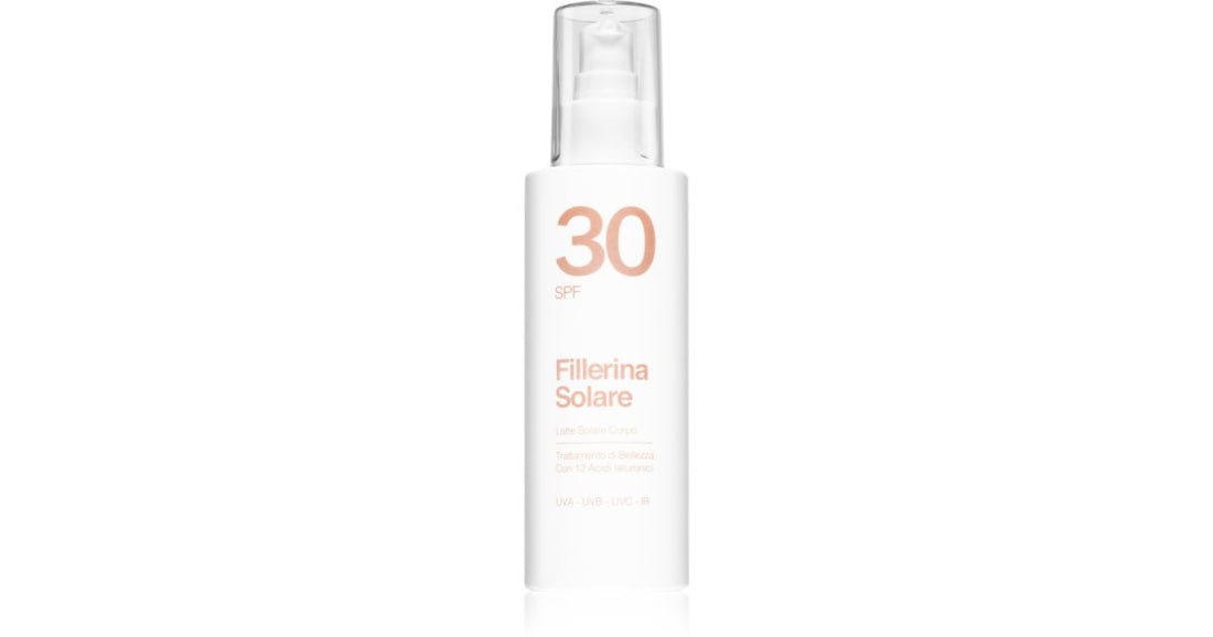 Fillerina Sun Beauty Latte solare crema abbronzante corpo SPF 30 150 ml